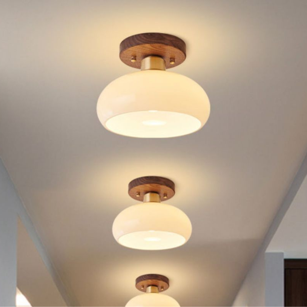 The Hanvoro Chinese Walnut Ceiling Light