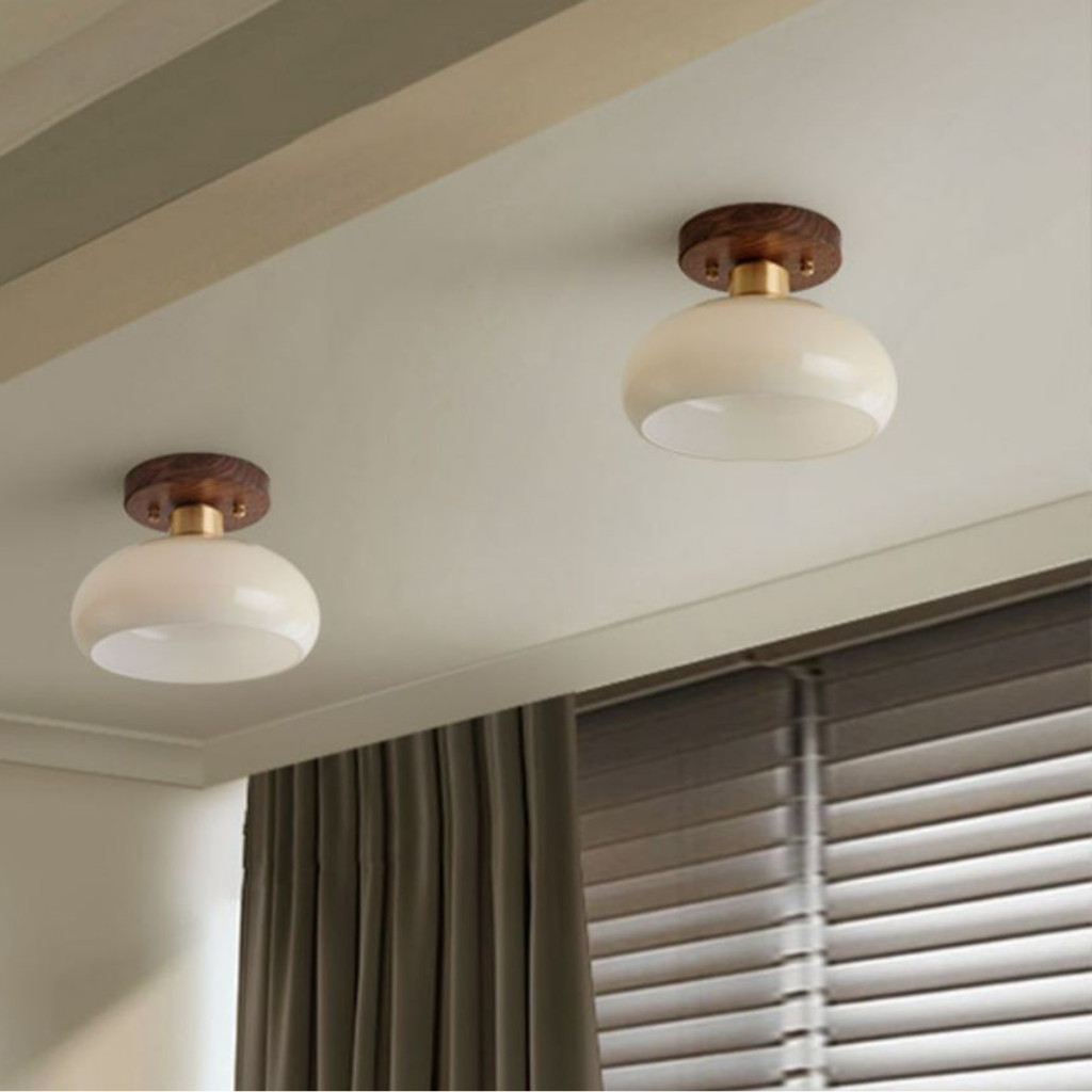 The Hanvoro Chinese Walnut Ceiling Light