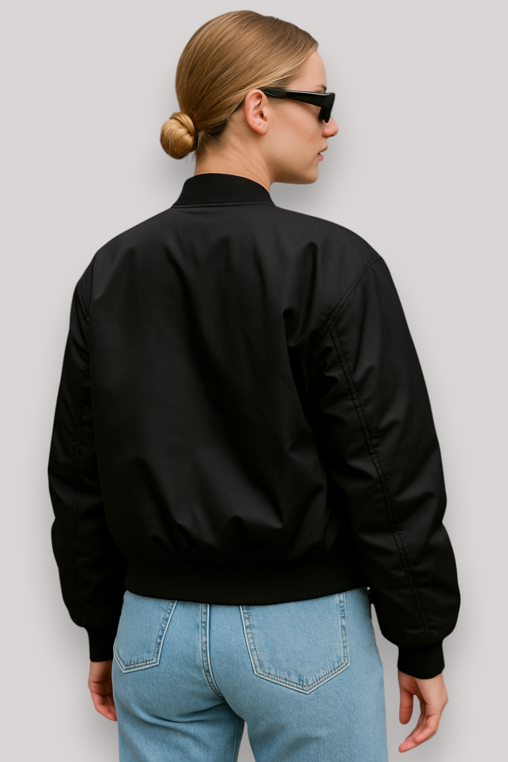 The Hawthorne Zip Up Bomber Jacket Long Sleeve Winter Outerwear