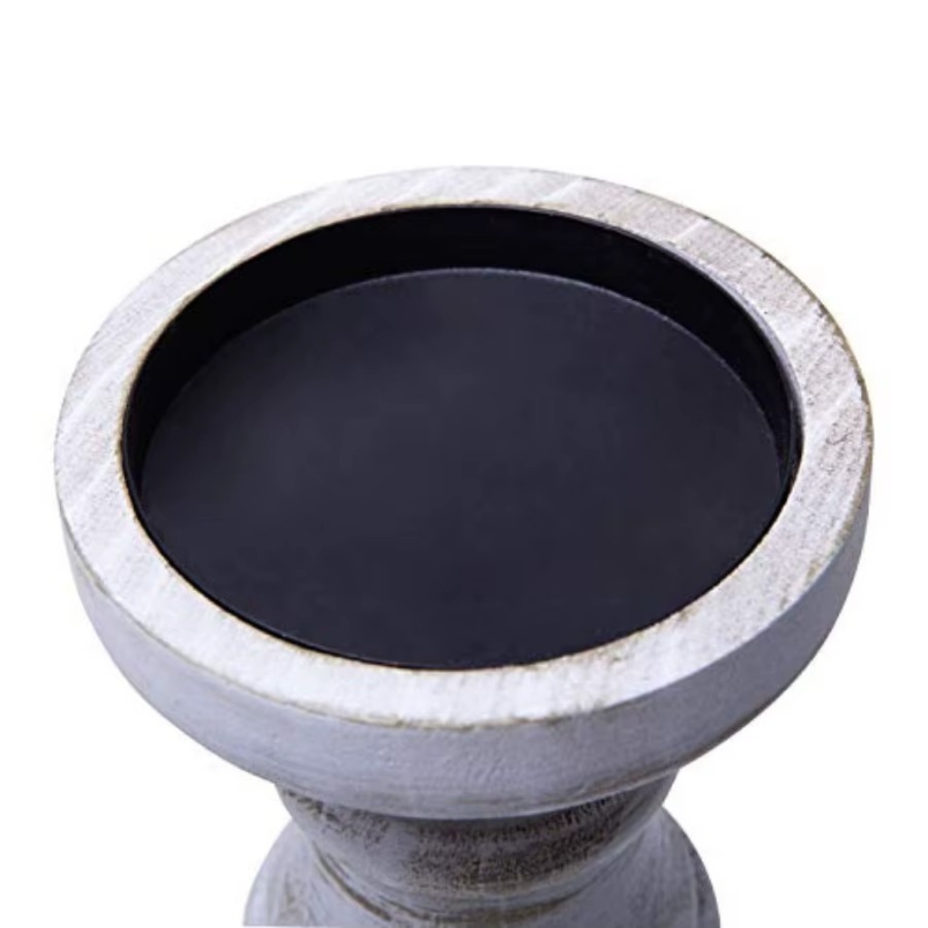 The Hearthora Rustic Pillar Candle Holder Set