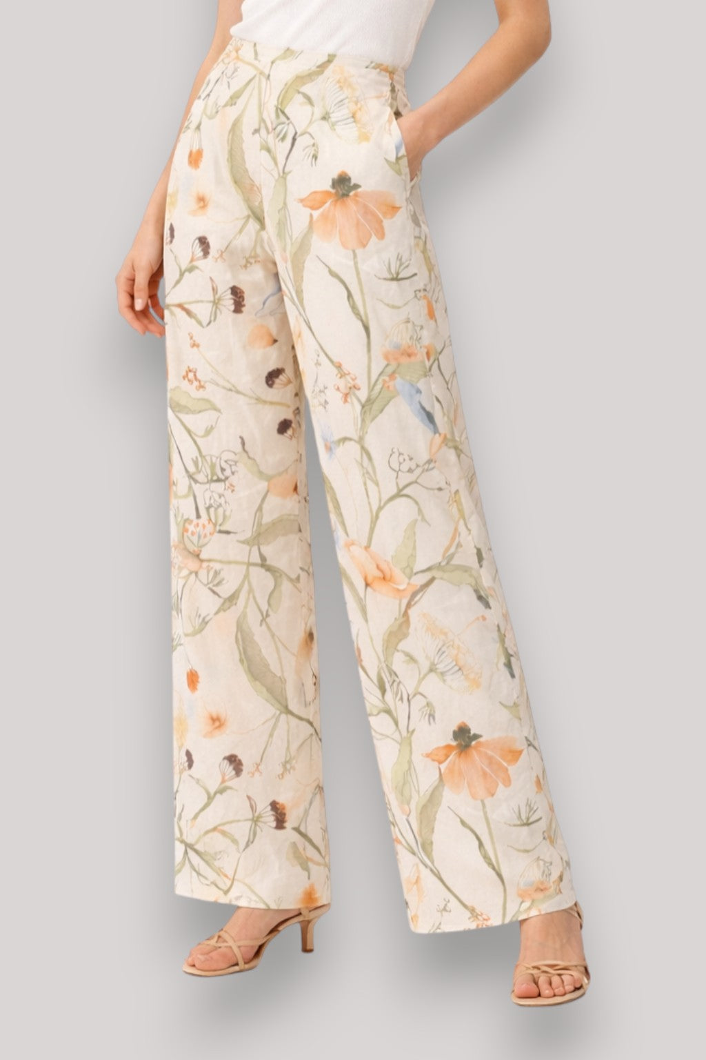 The Holly Women's Floral Wide Leg Trousers