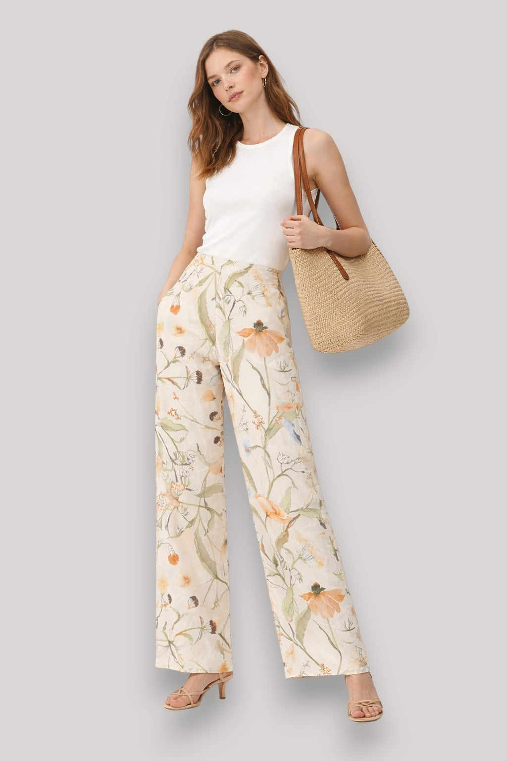 The Holly Women's Floral Wide Leg Trousers
