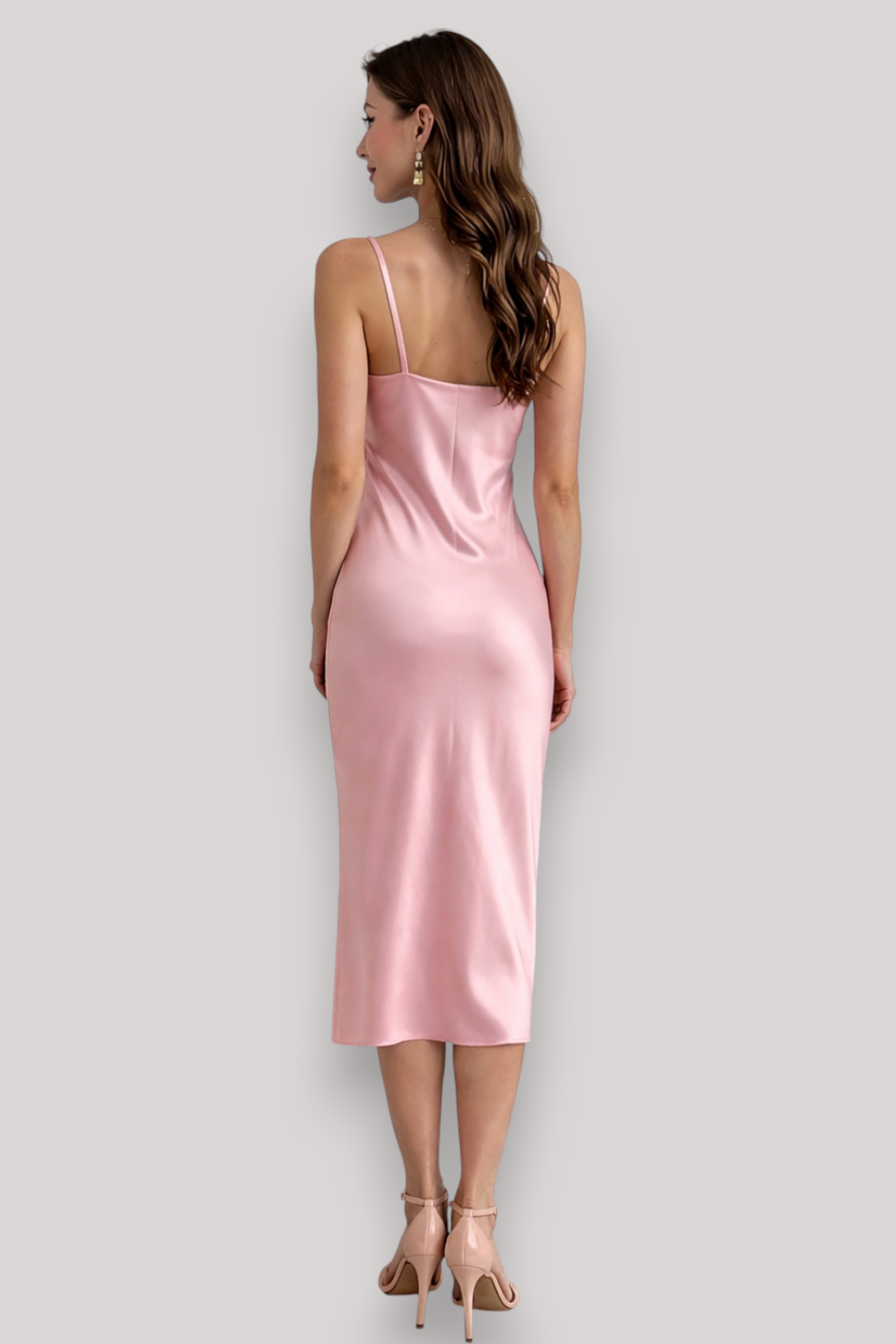 The Imelda Women's Satin Night Dress Elegant Halter Homewear