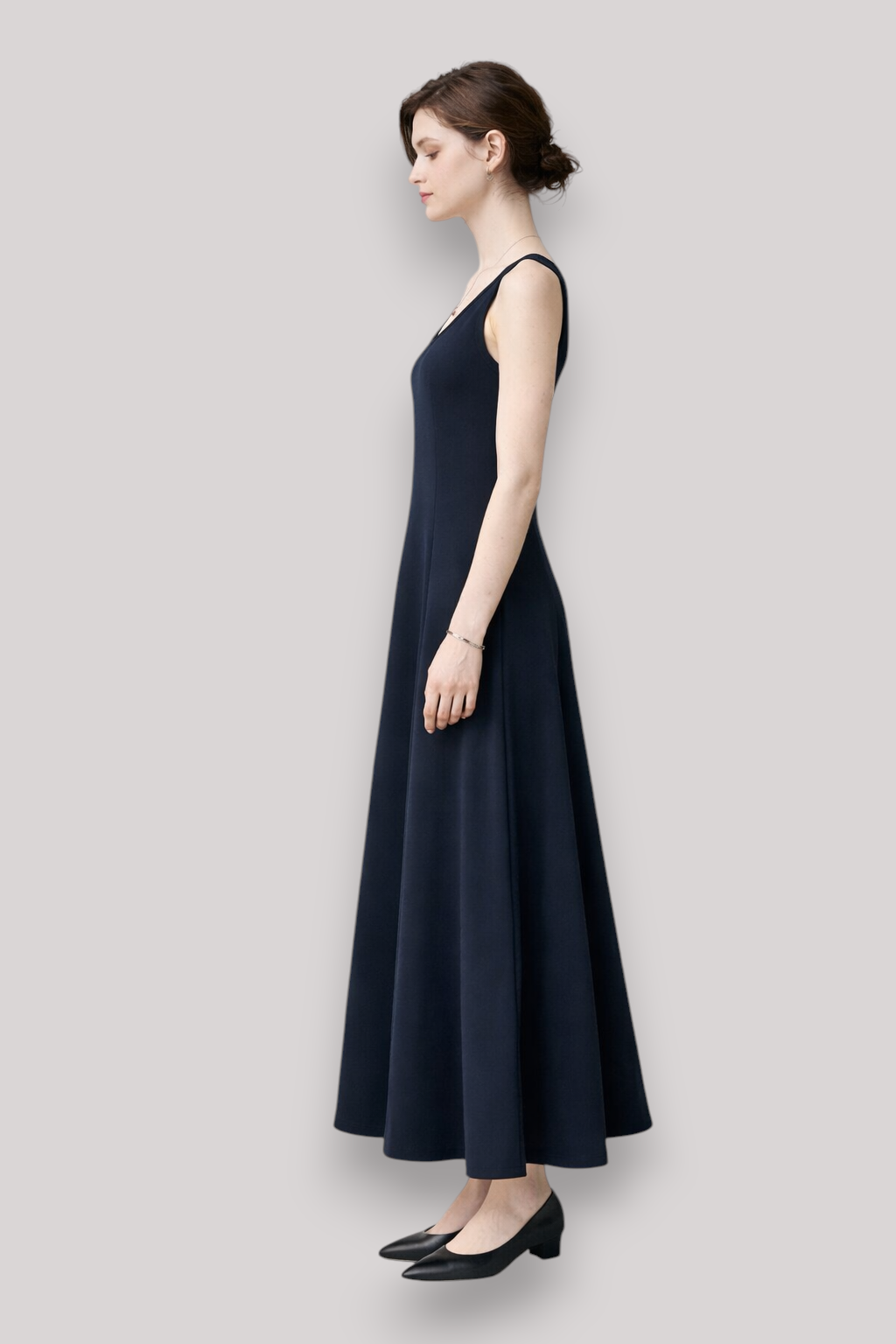 The Ingrid Women's U Neck Sleeveless Midi Dress