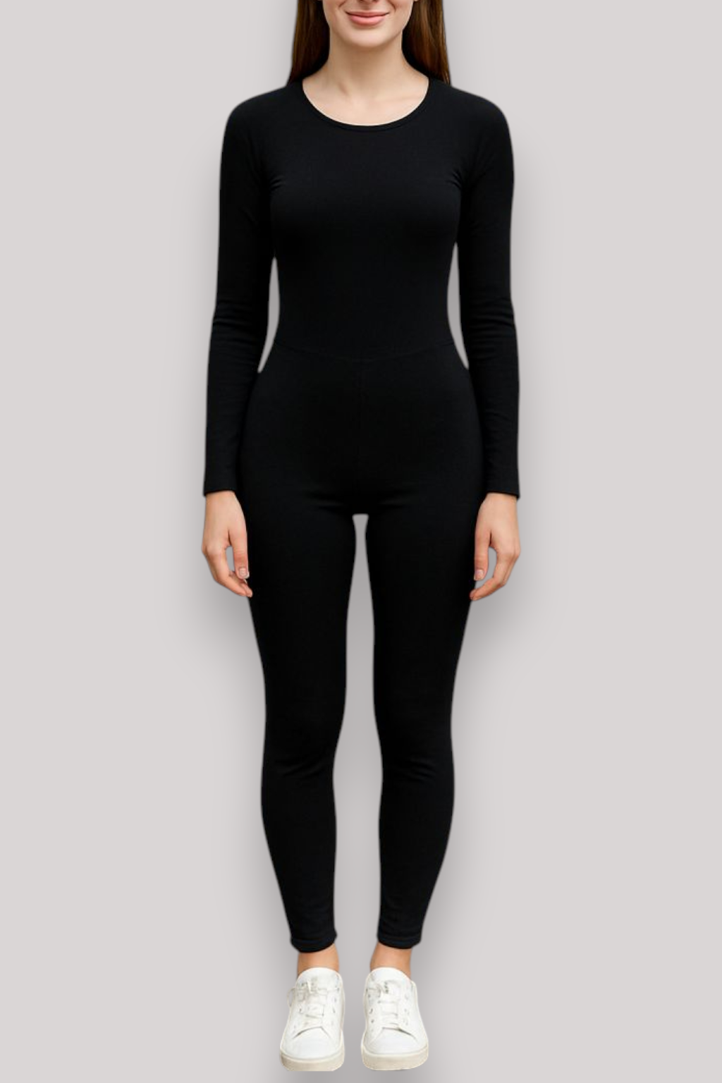 The Iris Long Sleeve Jumpsuit Unitard Scoop Neck Yoga Fitness Set