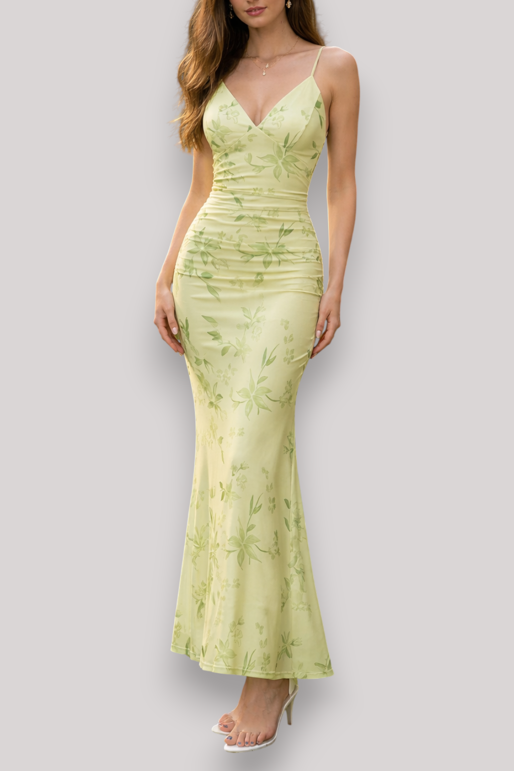 The Isabella Women's Maxi Dress Sleeveless Floral Backless Bodycon