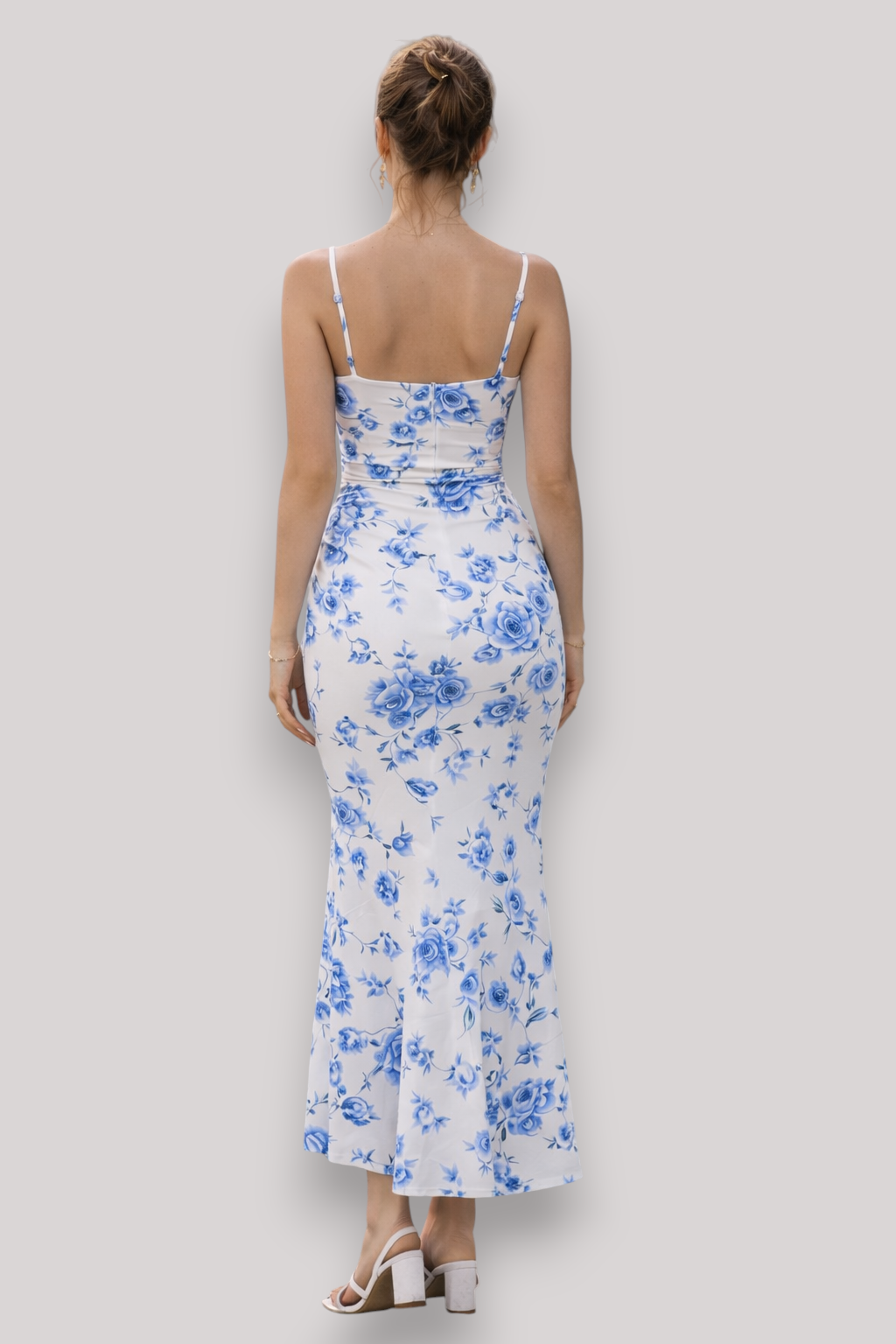 The Isabella Women's Maxi Dress Sleeveless Floral Backless Bodycon