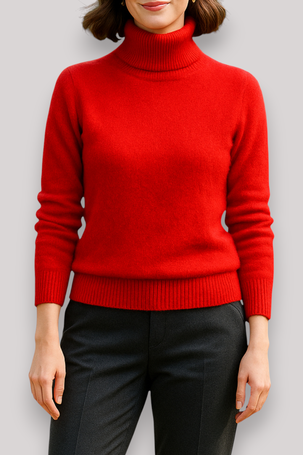 The Isobel Wool Jumper High Neck Knit Winter Top