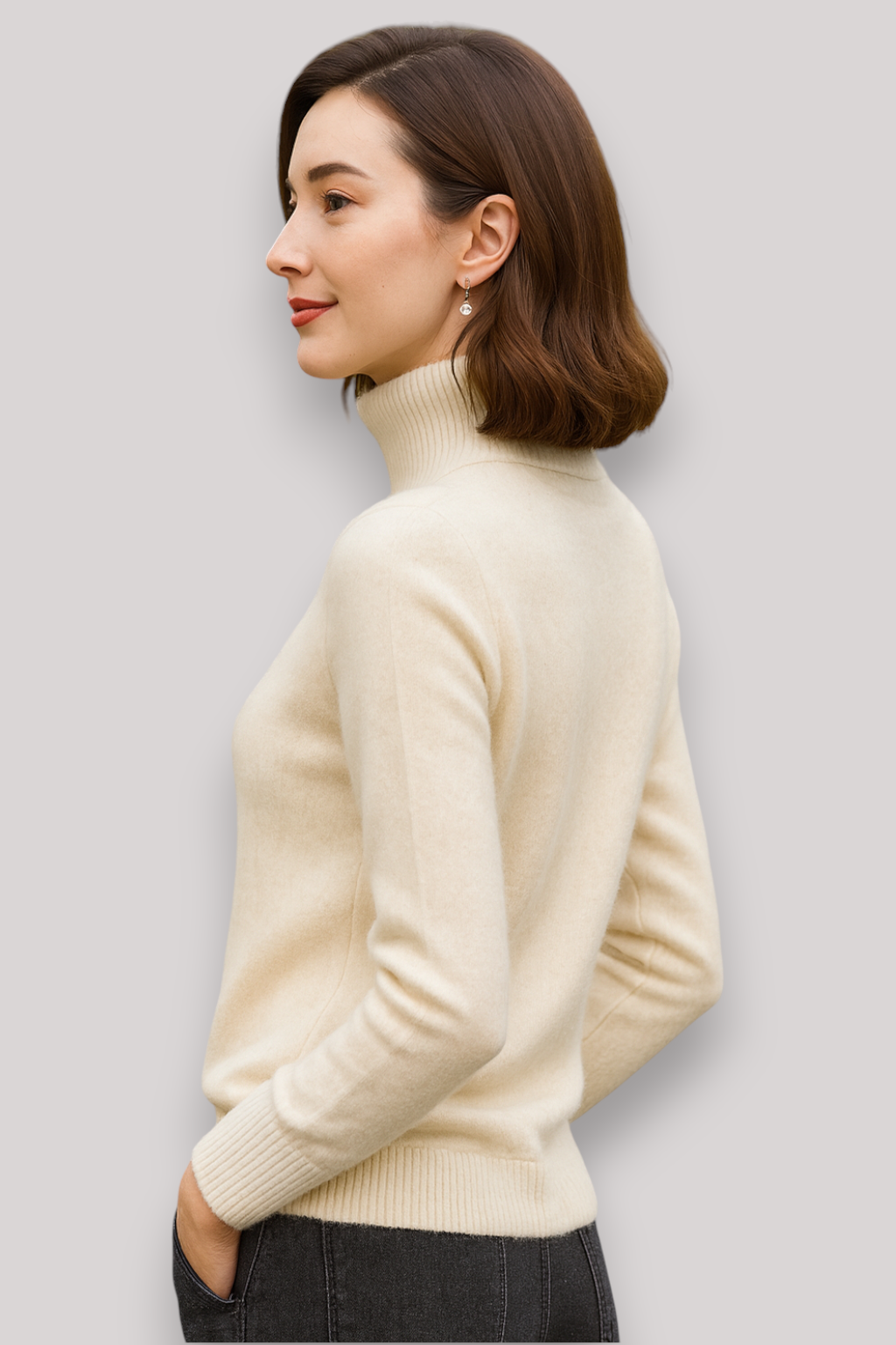 The Isobel Wool Jumper High Neck Knit Winter Top