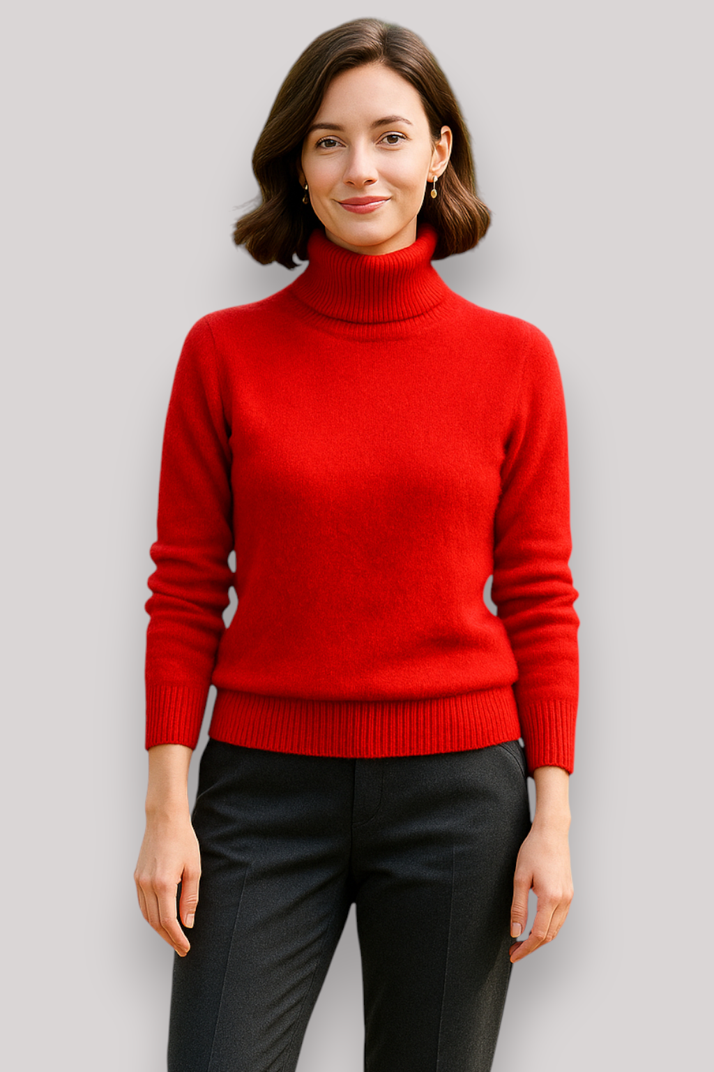 The Isobel Wool Jumper High Neck Knit Winter Top