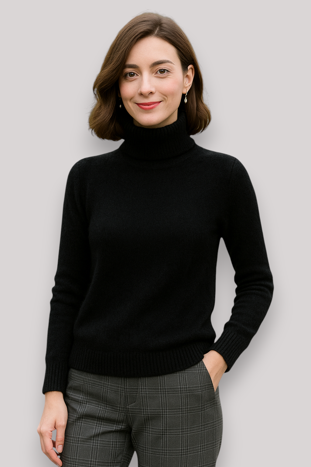 The Isobel Wool Jumper High Neck Knit Winter Top