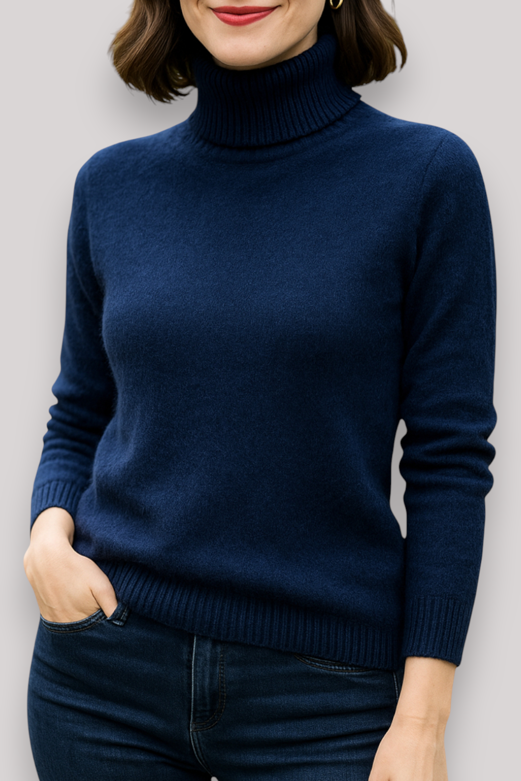 The Isobel Wool Jumper High Neck Knit Winter Top
