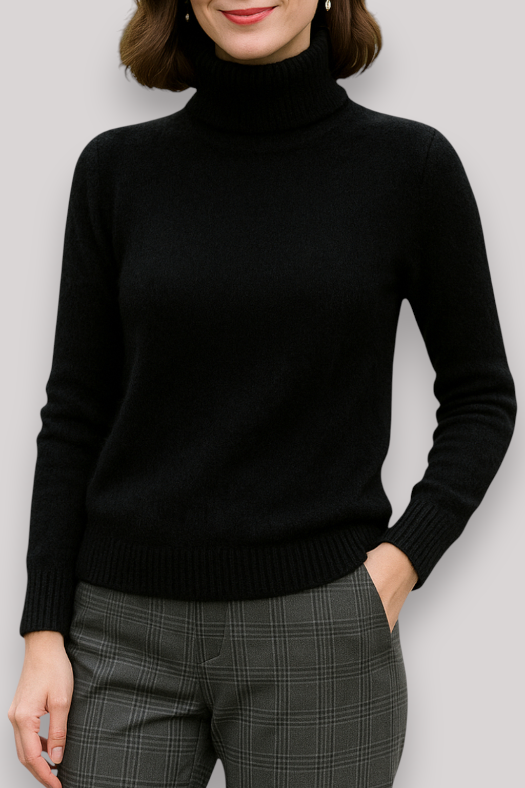 The Isobel Wool Jumper High Neck Knit Winter Top