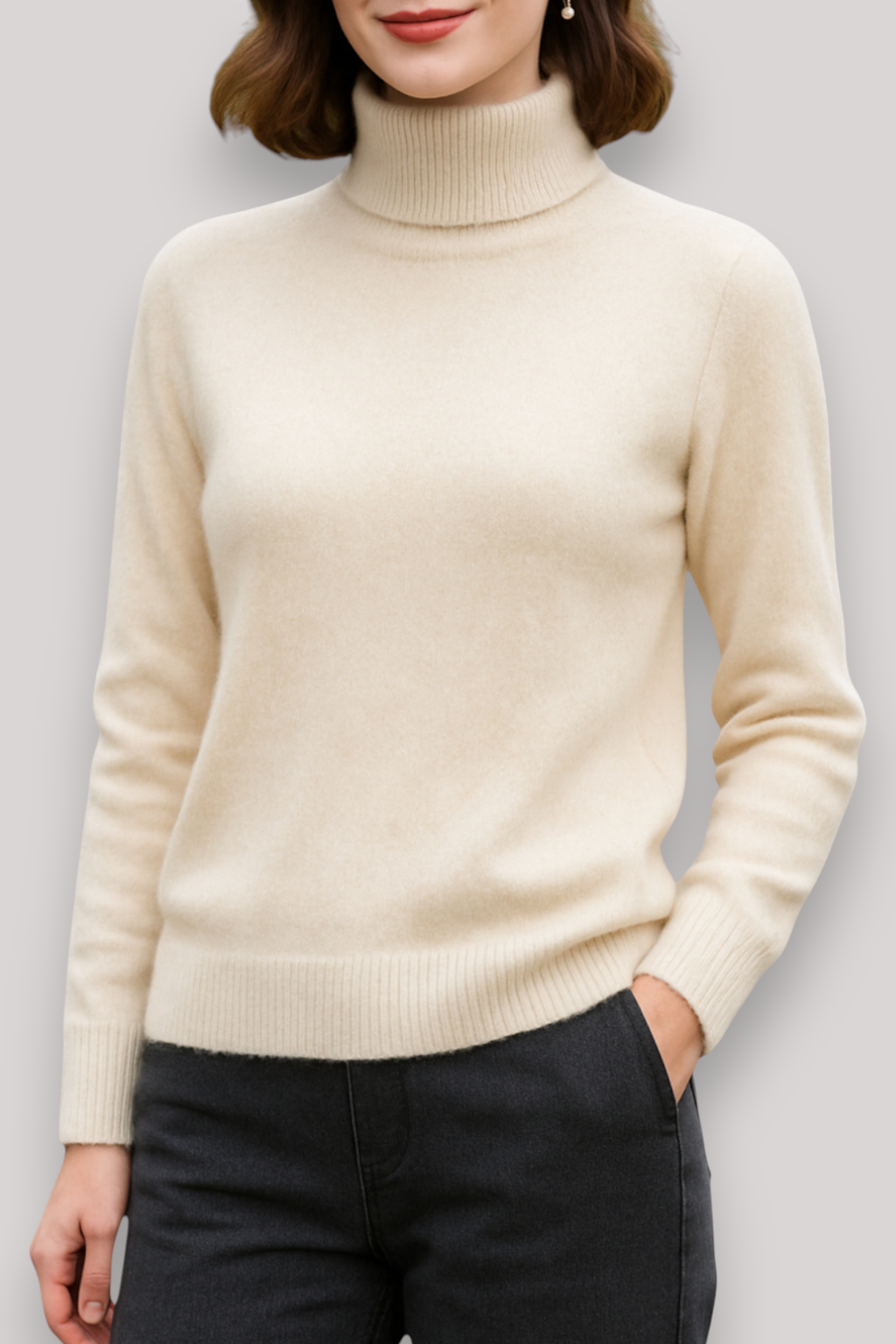 The Isobel Wool Jumper High Neck Knit Winter Top