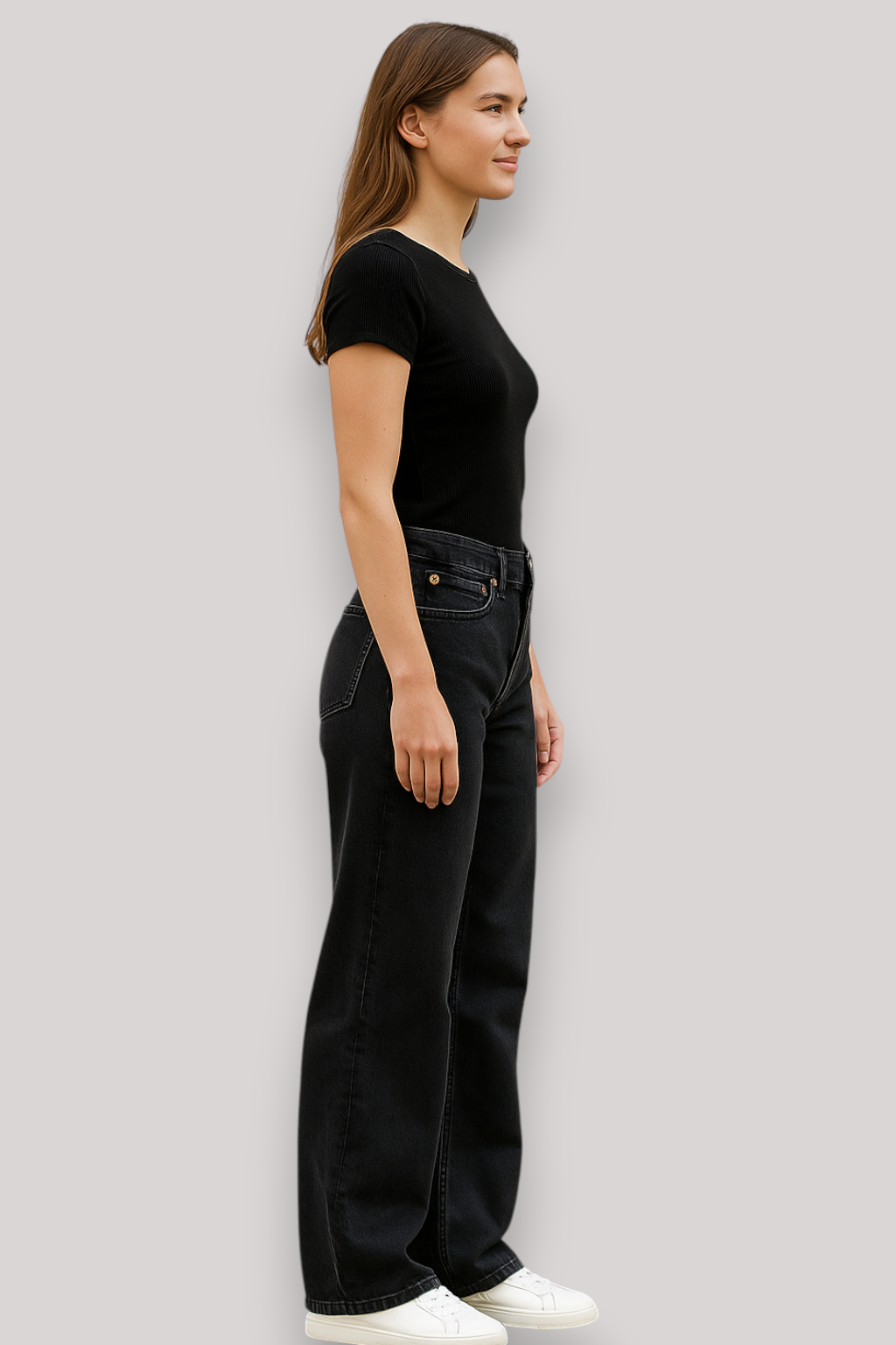 The Keaton Womens Low Rise Jeans Straight Leg Distressed Denim