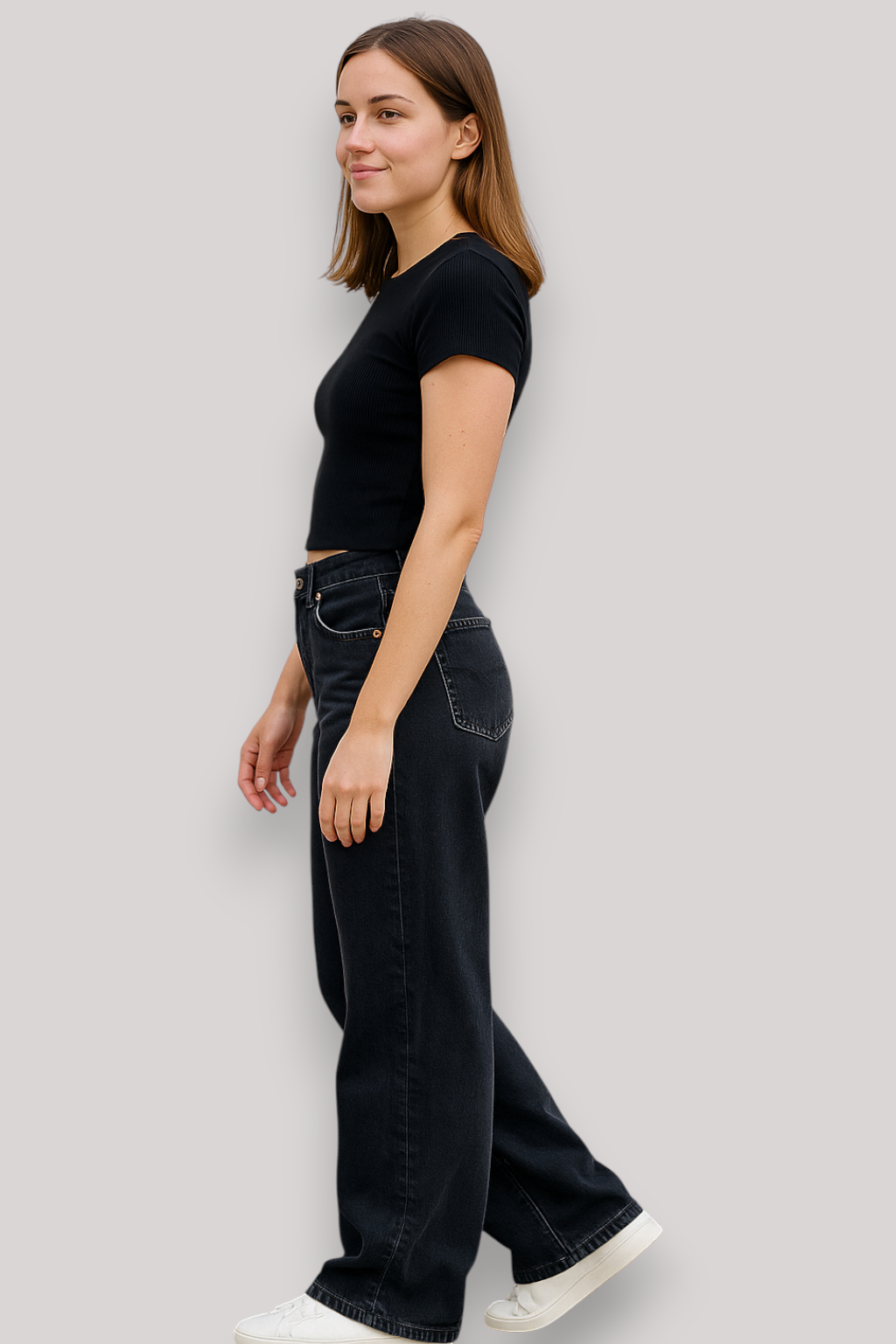 The Keaton Womens Low Rise Jeans Straight Leg Distressed Denim