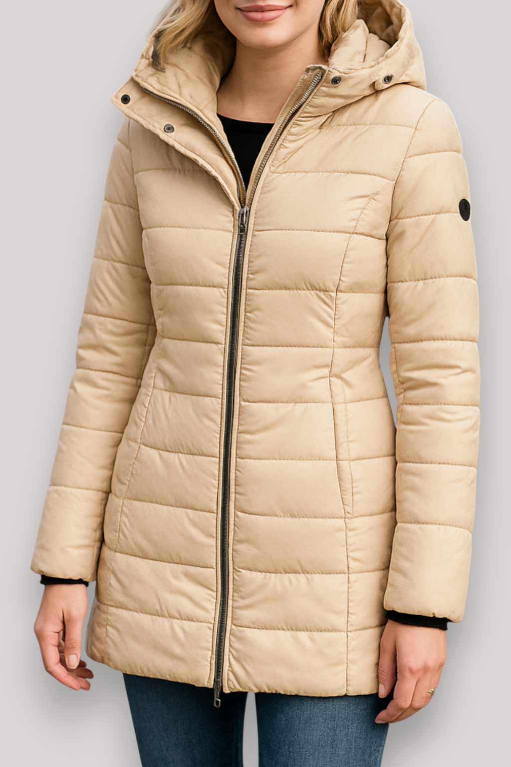 The Kinsley Slim Fit Padded Winter Coat Mid Length Jacket