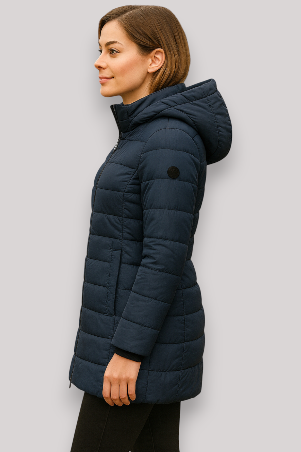 The Kinsley Slim Fit Padded Winter Coat Mid Length Jacket