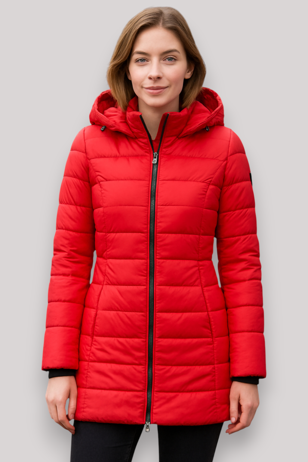 The Kinsley Slim Fit Padded Winter Coat Mid Length Jacket