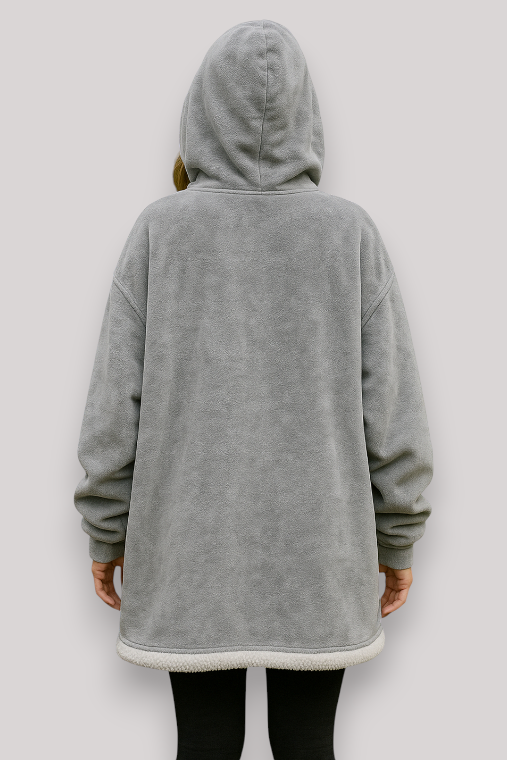 The Larkspur Oversized Hoodie Dress Fleece Check Pattern Jumper