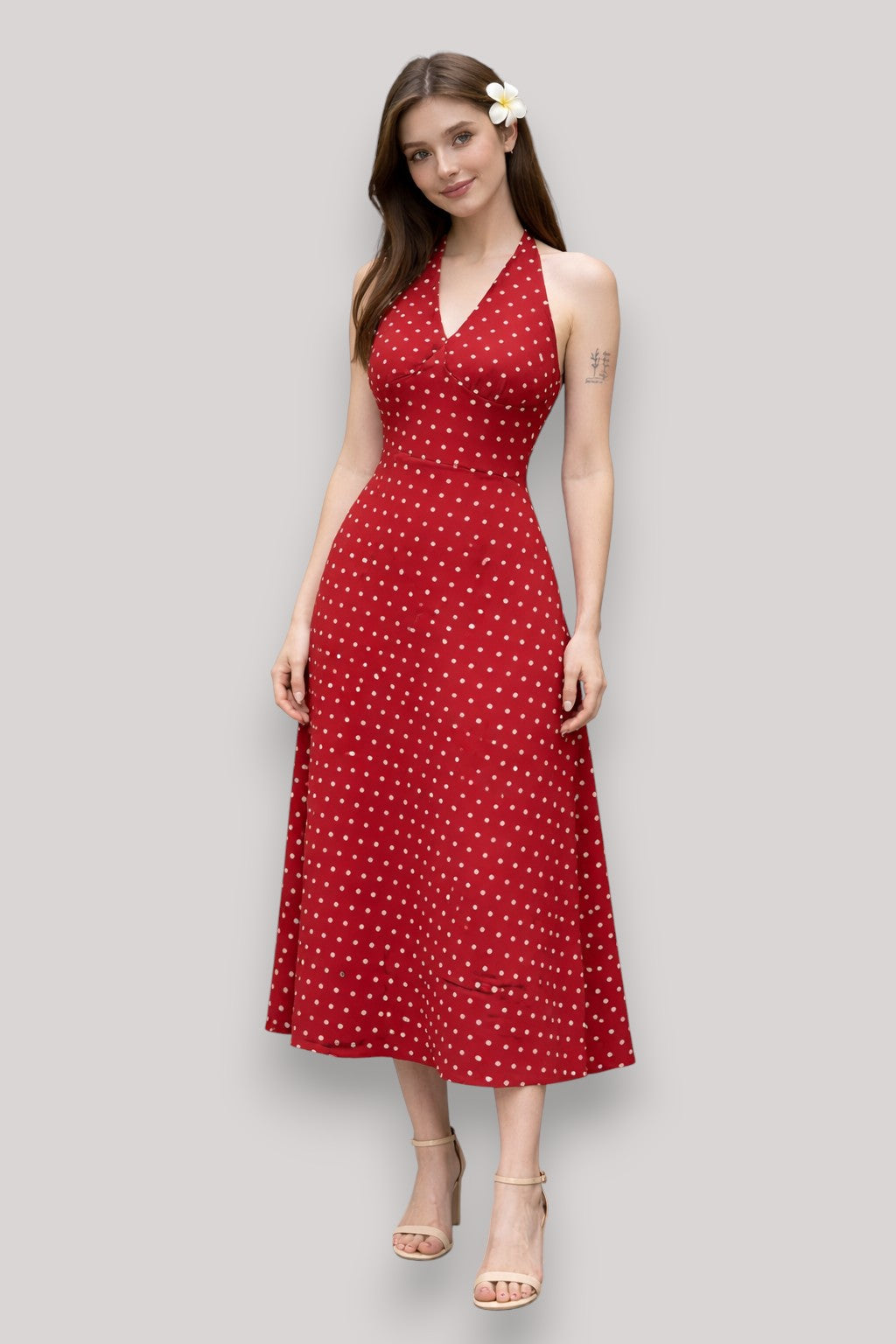 The Laura Women's Polka Dot Maxi Dress