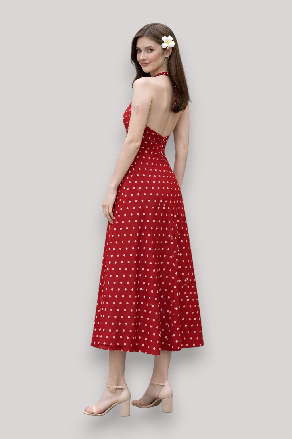 The Laura Women's Polka Dot Maxi Dress