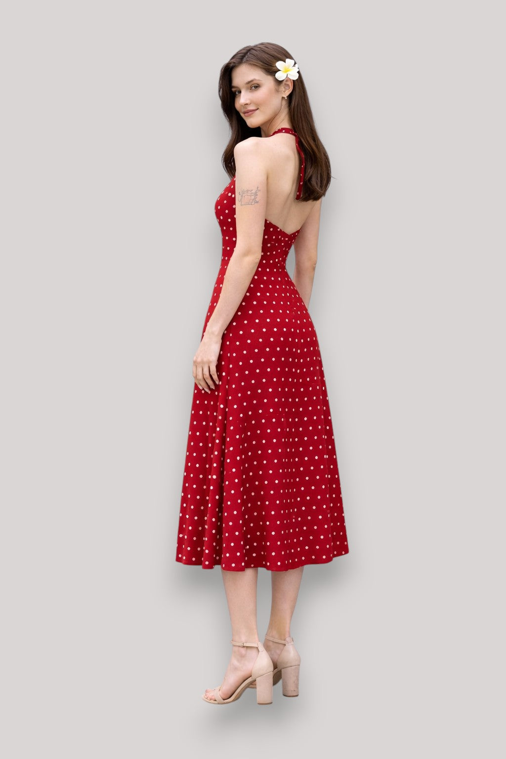 The Laura Women's Polka Dot Maxi Dress