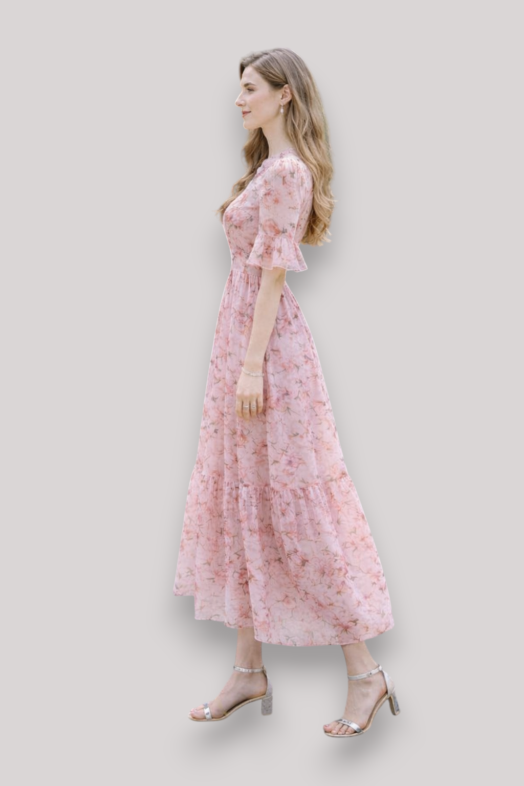 The Lenora High Waist Floral Print Maxi Dress