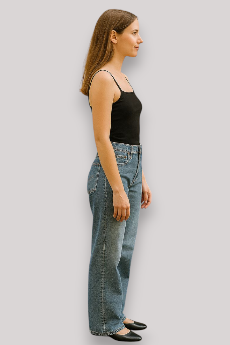 The Lia Low Waist Wide Leg Jeans Straight Denim Casual Wear