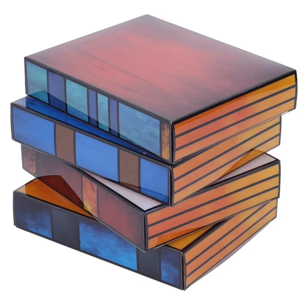 The Libravelle Stacked Books Stained Glass Table Lamp