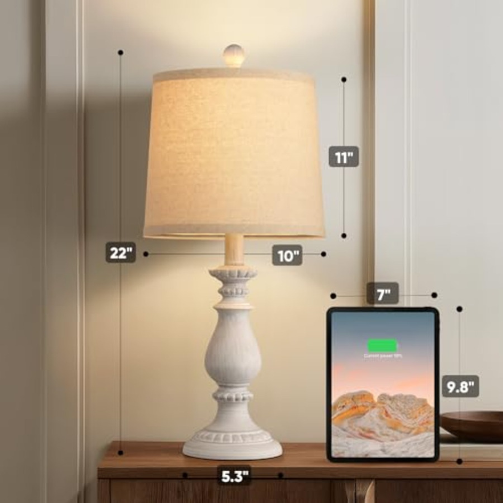 The Linena Fabric Modern Linen Table Lamp