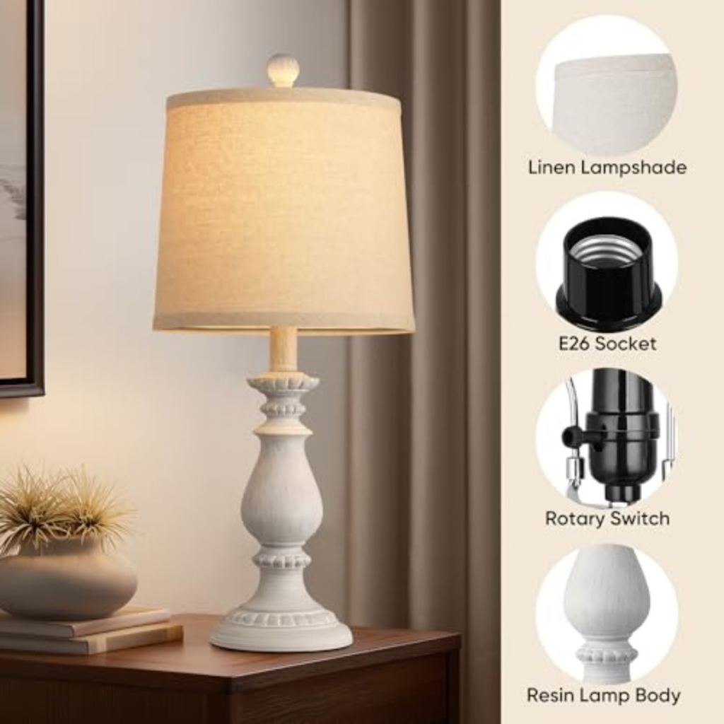 The Linena Fabric Modern Linen Table Lamp
