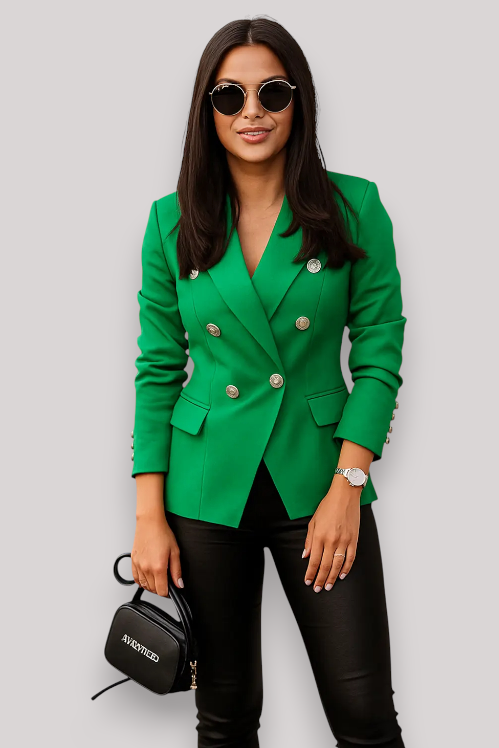 The Liora Business Blazer Double Breasted Long Sleeve Jacket
