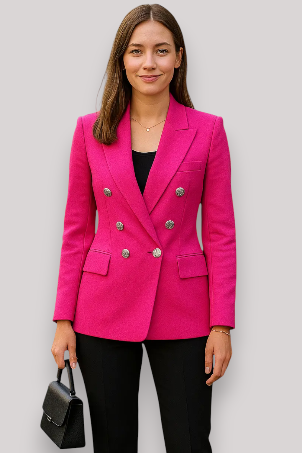 The Liora Business Blazer Double Breasted Long Sleeve Jacket
