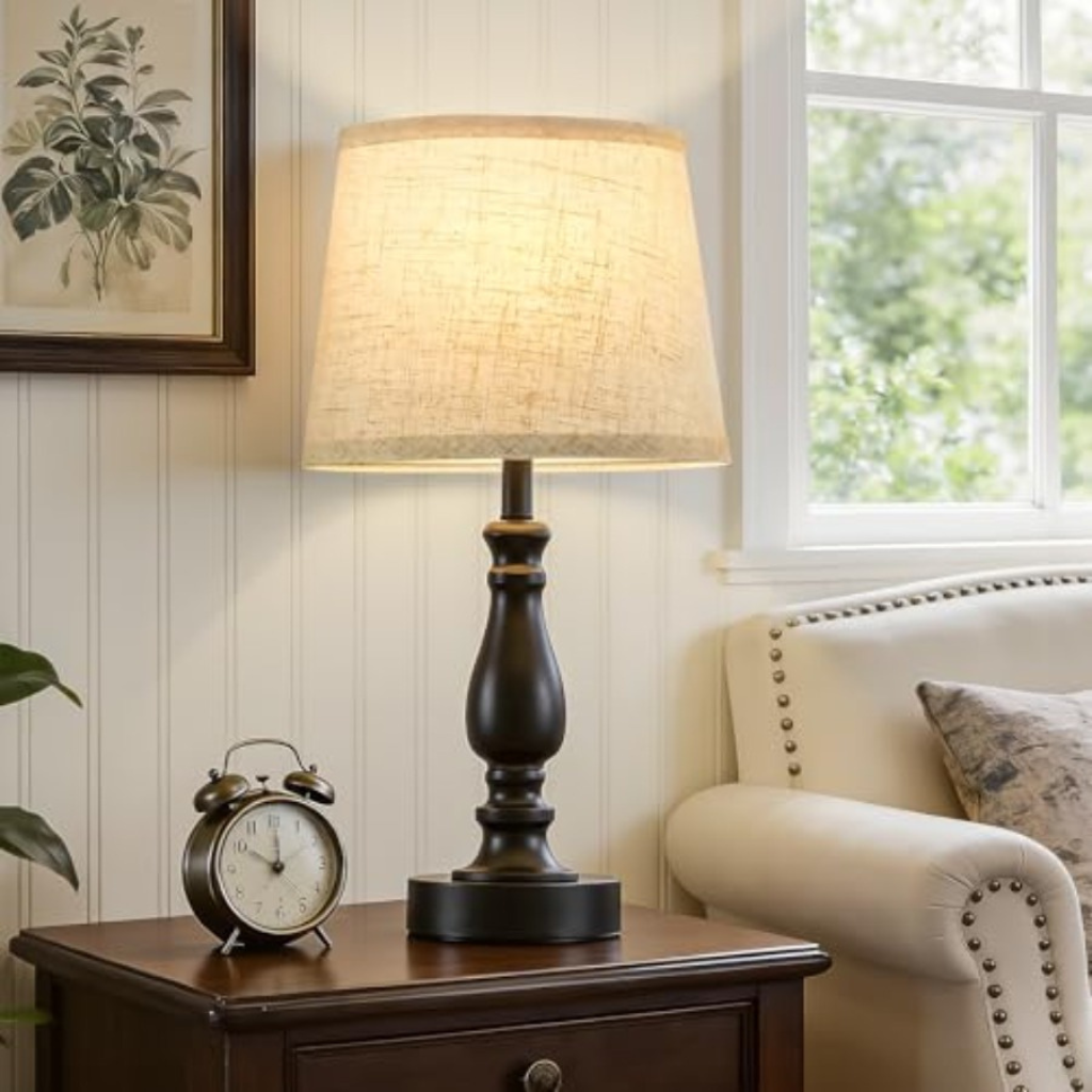 The LumaNest Modern Compact Bedside Table Lamp