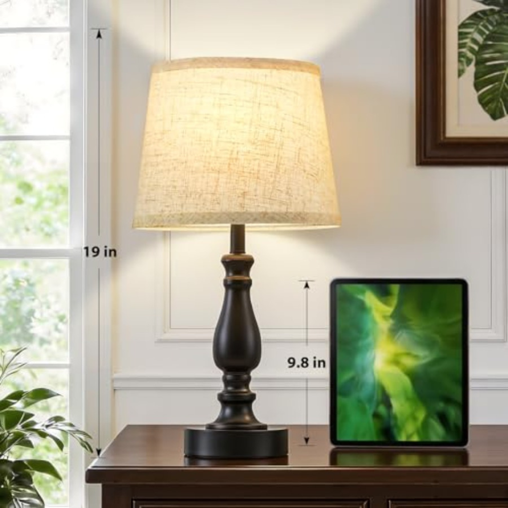 The LumaNest Modern Compact Bedside Table Lamp