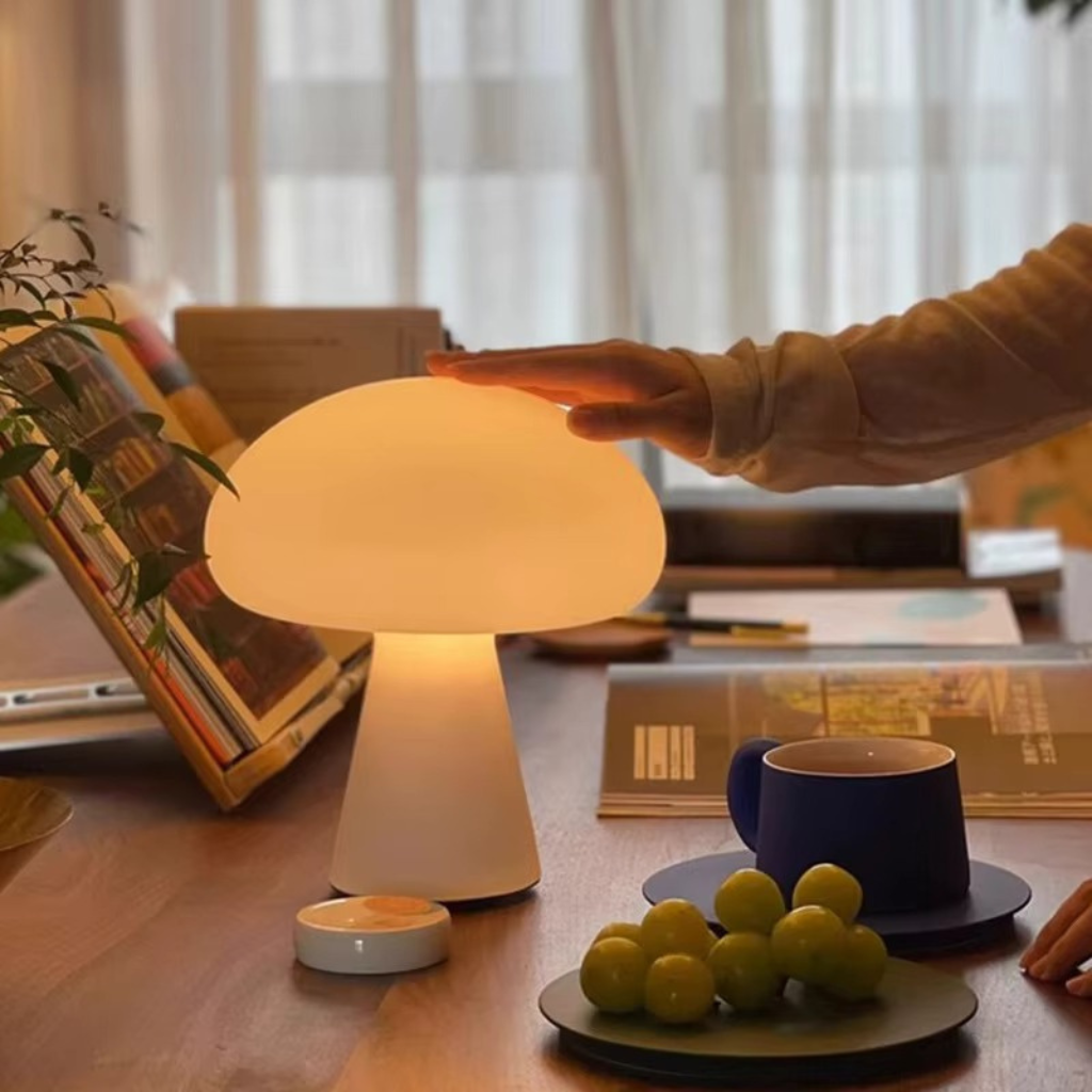 The Lumimora LED Mushroom Touch Lamp