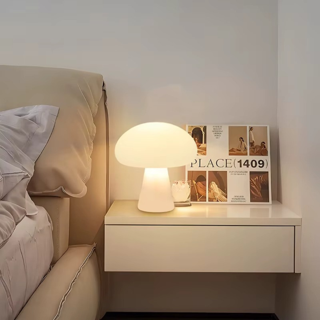 The Lumimora LED Mushroom Touch Lamp