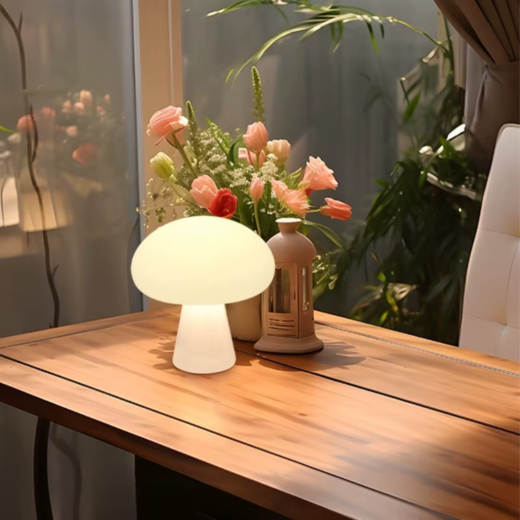 The Lumimora LED Mushroom Touch Lamp
