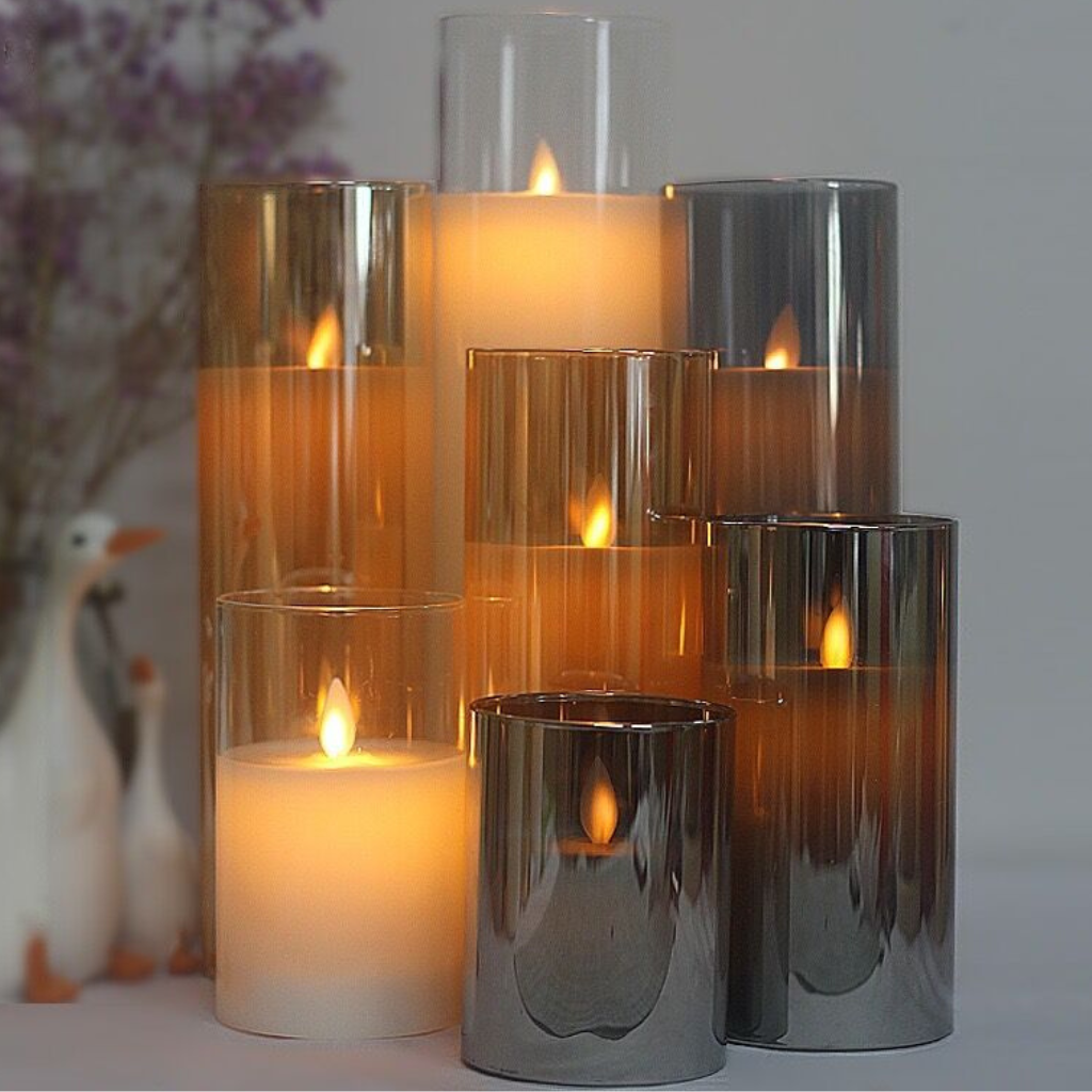 The Flamora Rechargeable LED Flameless Candle Set