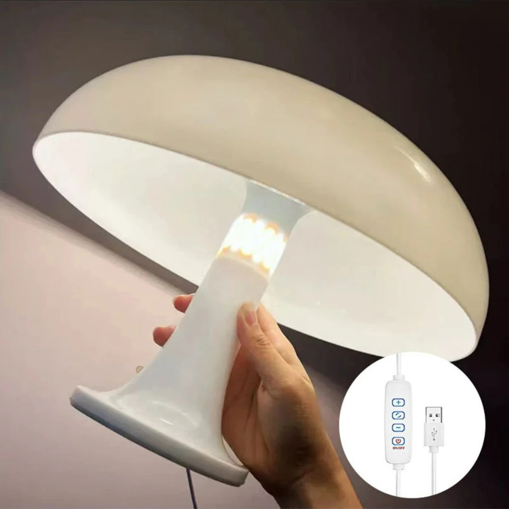 The Lumish USB LED Tri Colour Mushroom Desk Lamp