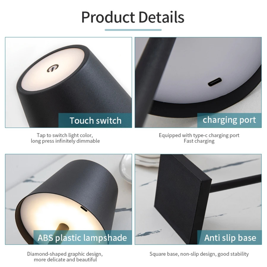 The Lumiso Nordic Rechargeable LED Table Lamp