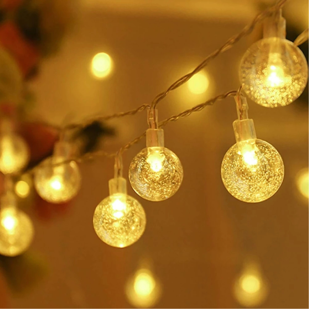 The Lustria Crystal Ball LED Fairy String Lights