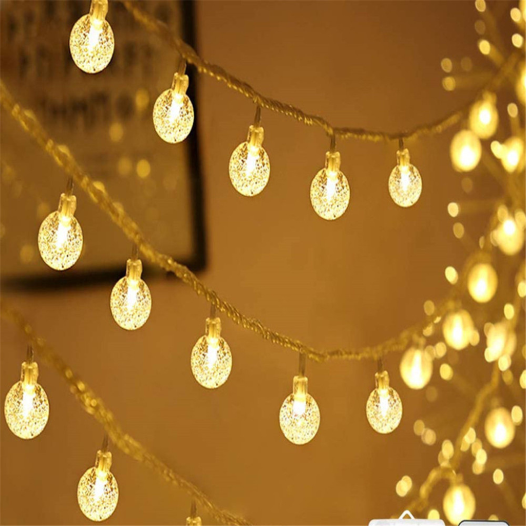 The Lustria Crystal Ball LED Fairy String Lights