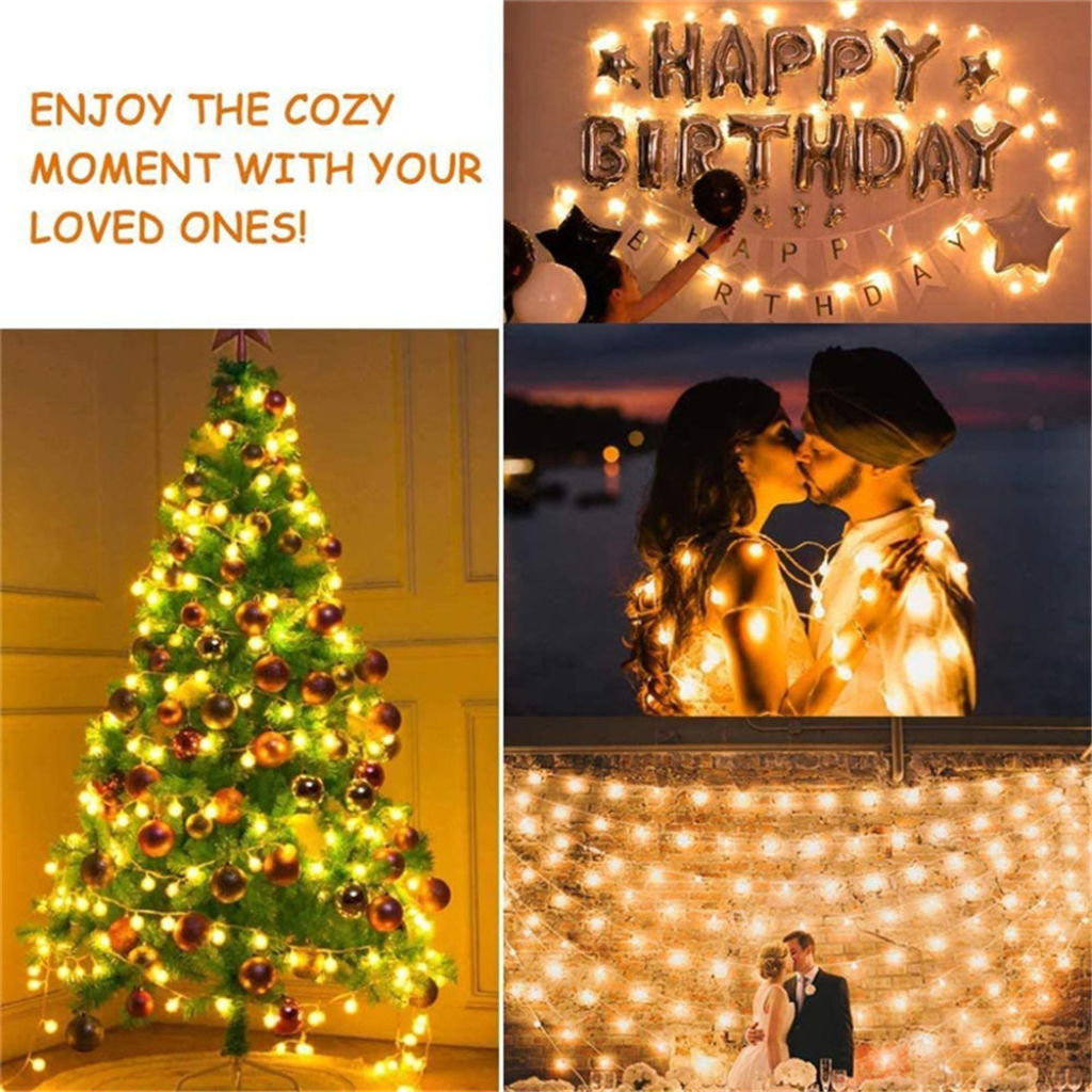 The Lustria Crystal Ball LED Fairy String Lights