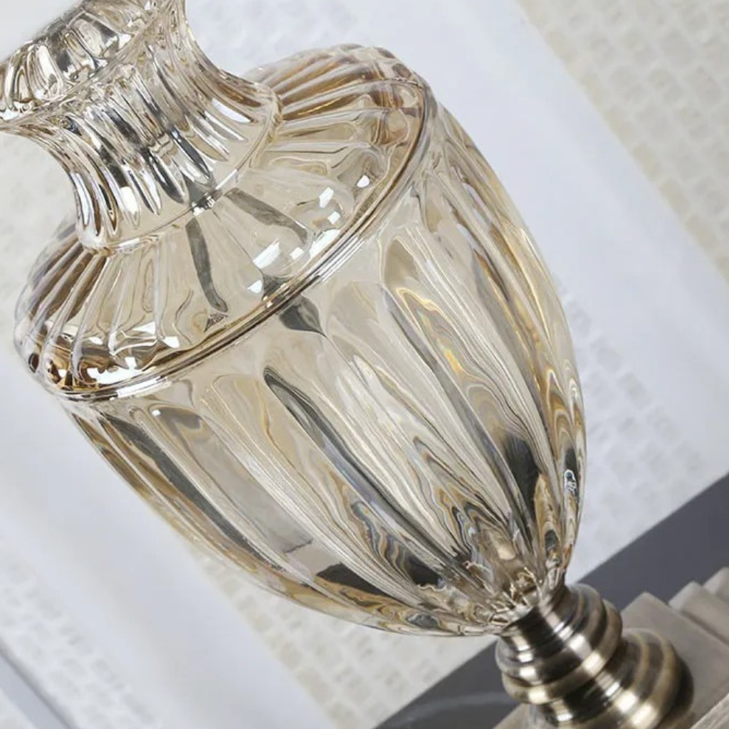 The Luxevia Glass Bedside Table Lamp