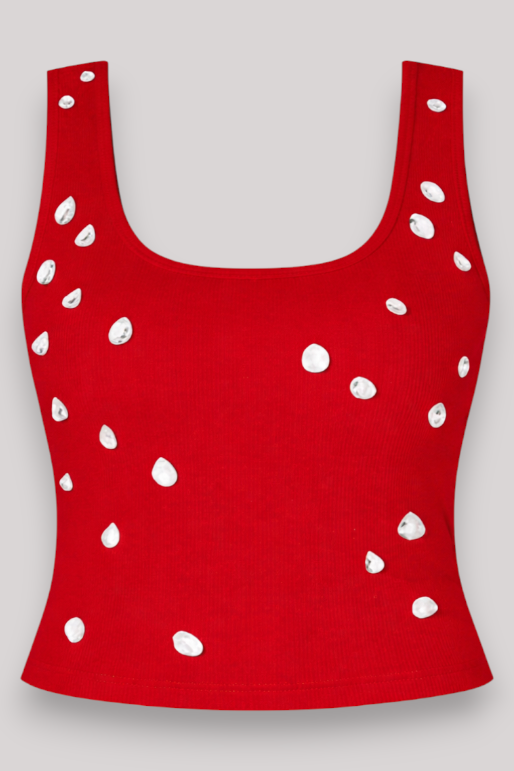 The Ophelia Rhinestone Sleeveless Vest O Neck Summer Party Top