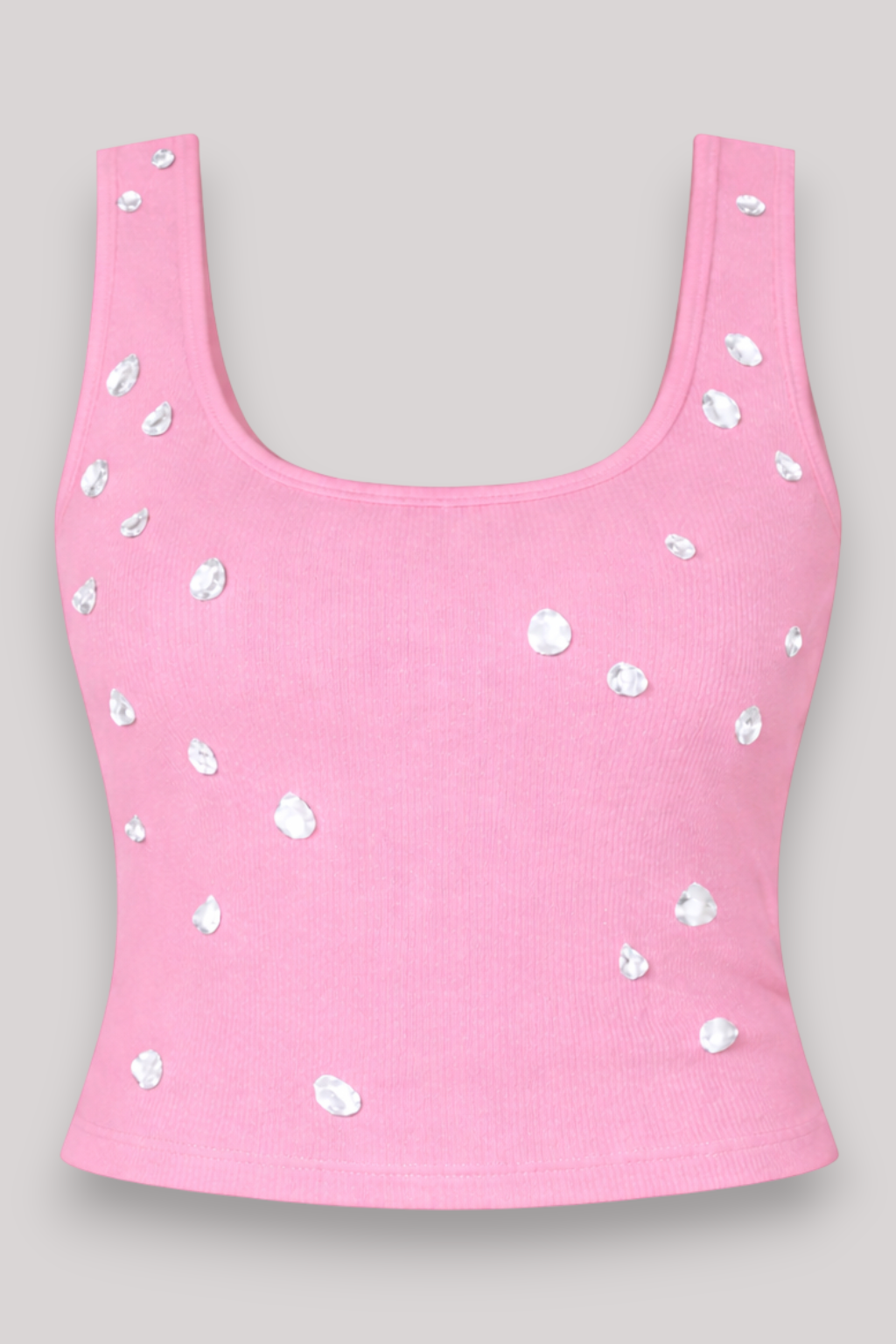 The Ophelia Rhinestone Sleeveless Vest O Neck Summer Party Top