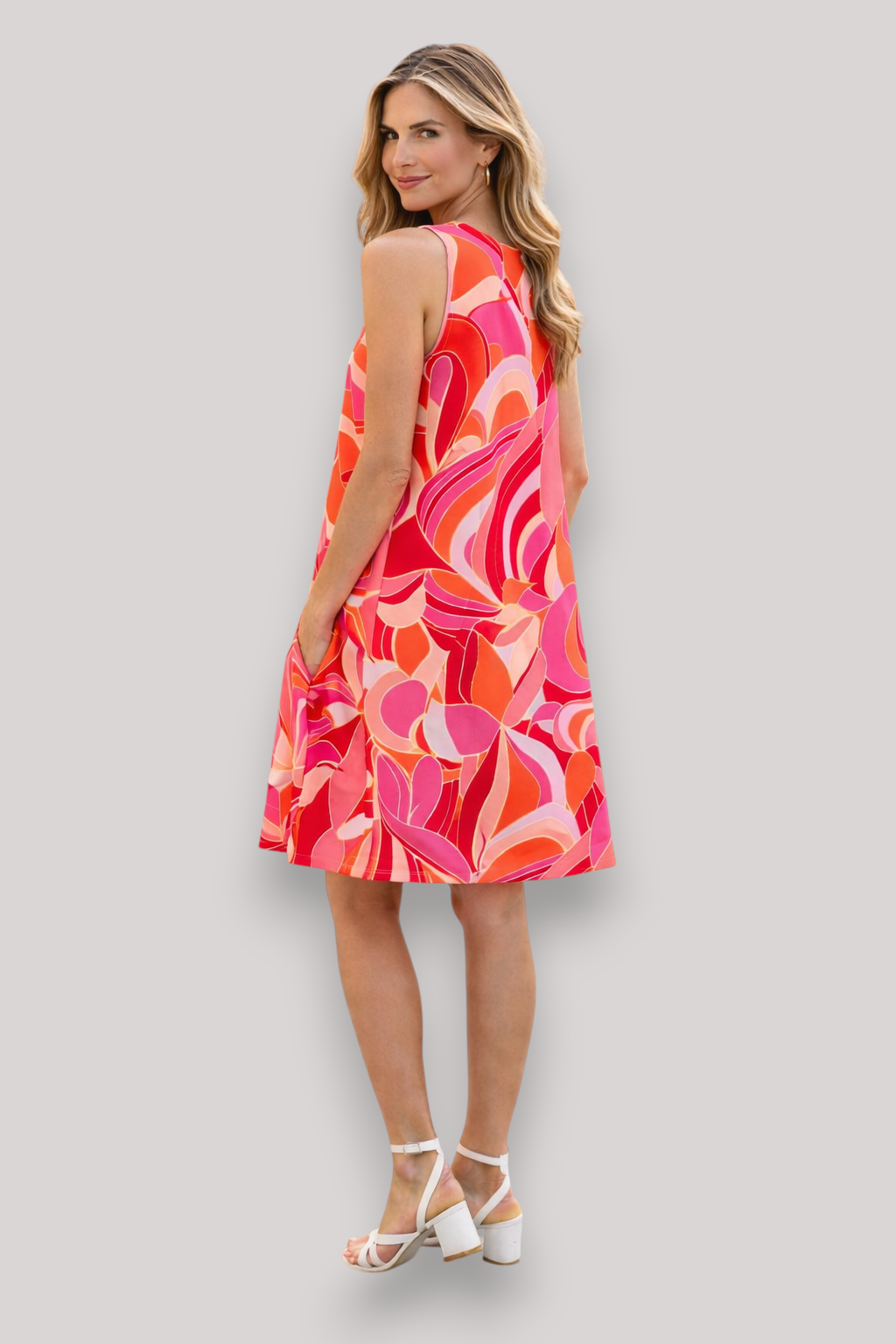 The Lysandra Women's Abstract Sleeveless Mini Dress