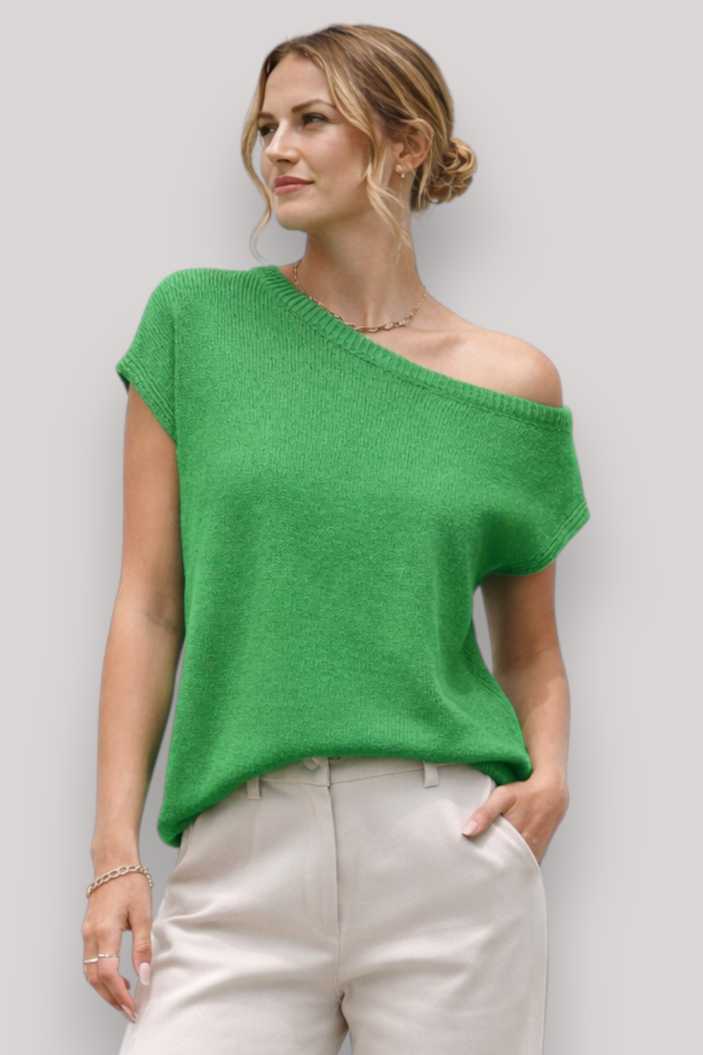 The Maeve Women's Top Knit Side Shoulder Summer Blouse